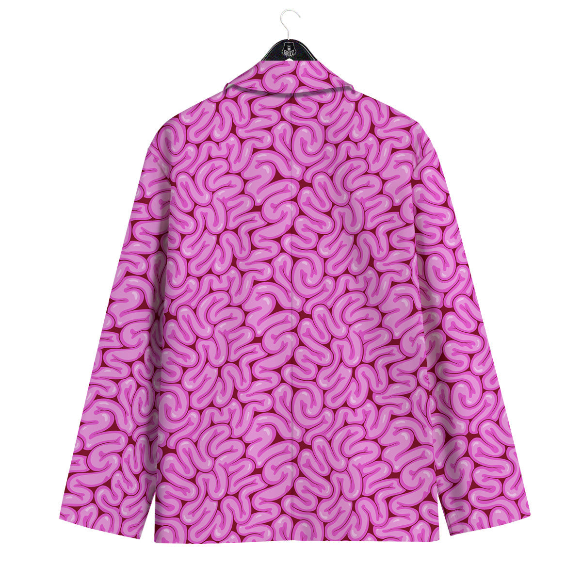 Pink Brains Cartoon Print Pattern Men's Sport Coat-grizzshop
