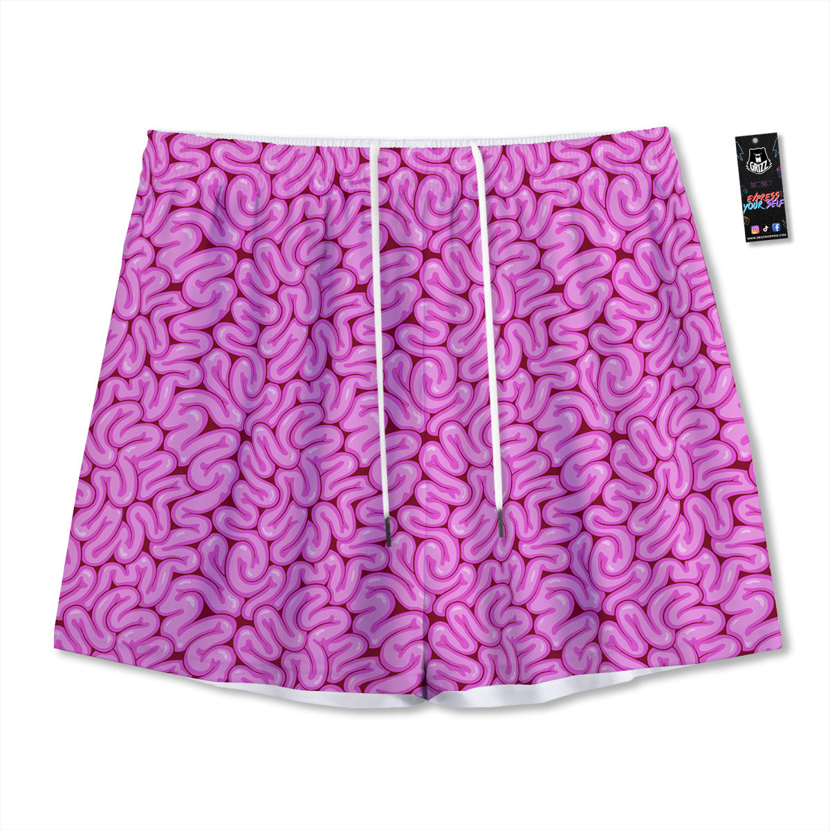 Popcorn Box Cute Print Pattern Mesh Shorts