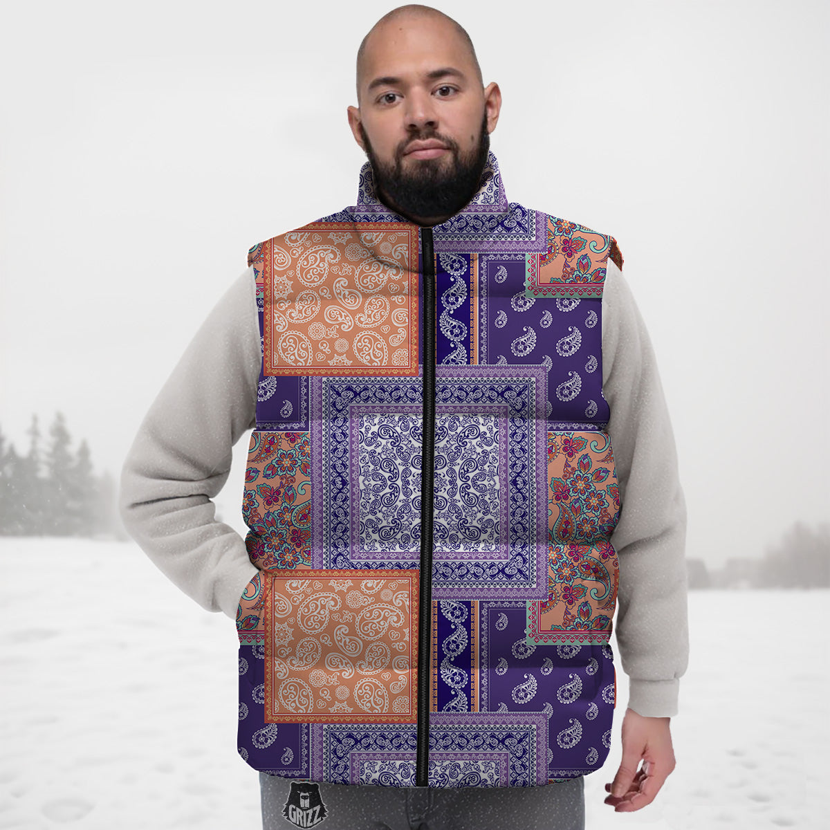 Pink Bunny Rabbit Pattern Print Down Vest-grizzshop
