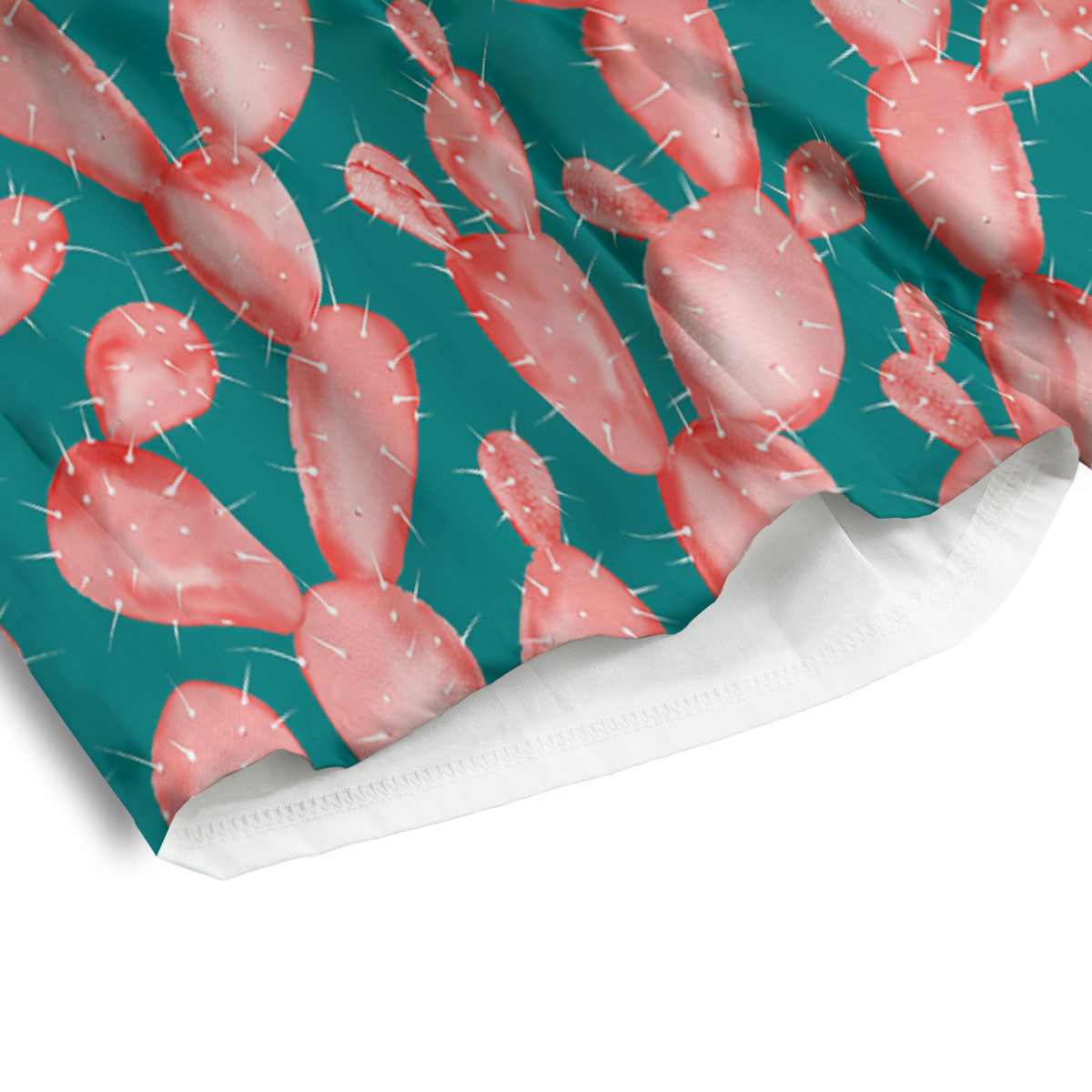 Pink Cactus Print Pattern Men's Athletic Shorts
