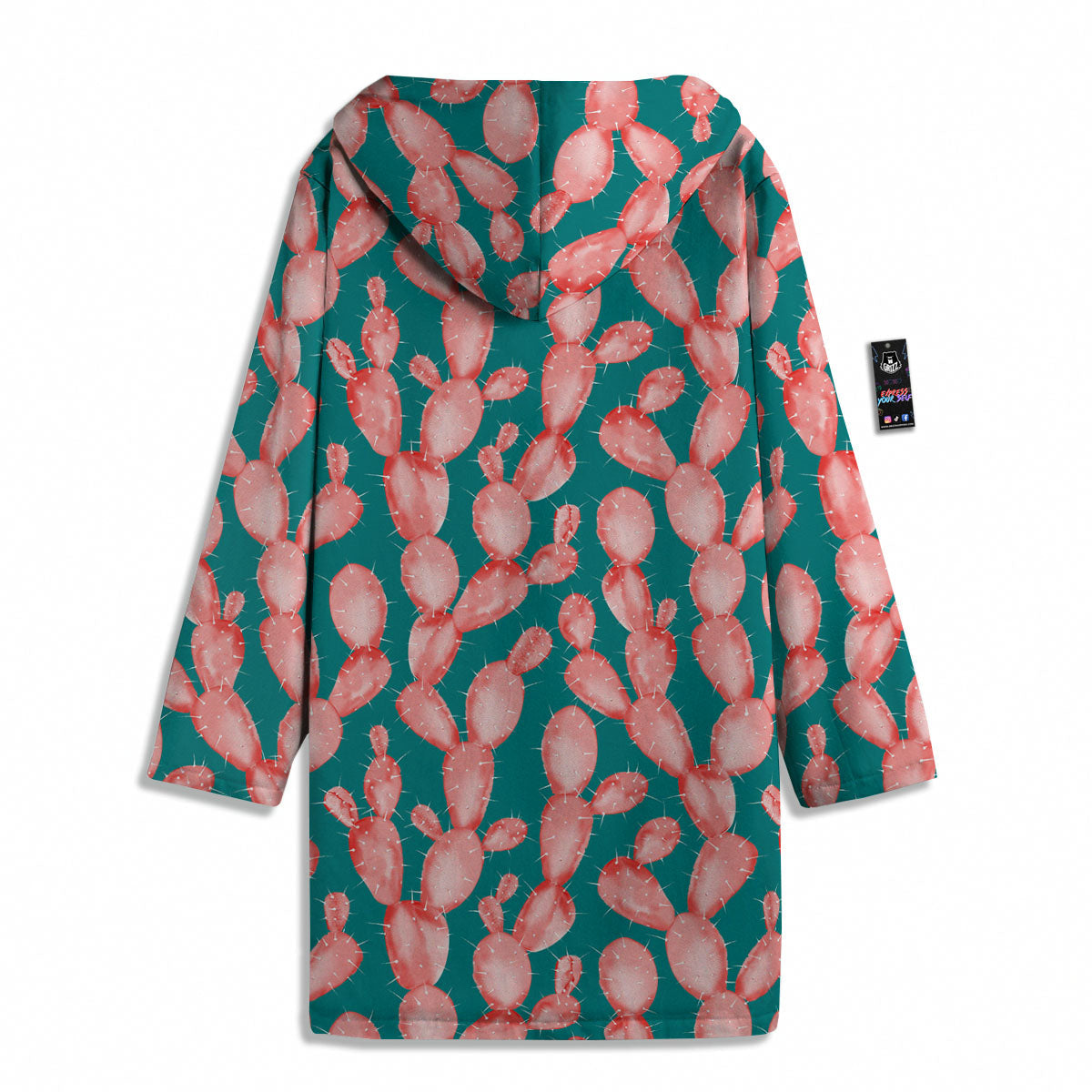 Pink Cactus Print Pattern Men's Windbreaker Jacket-grizzshop