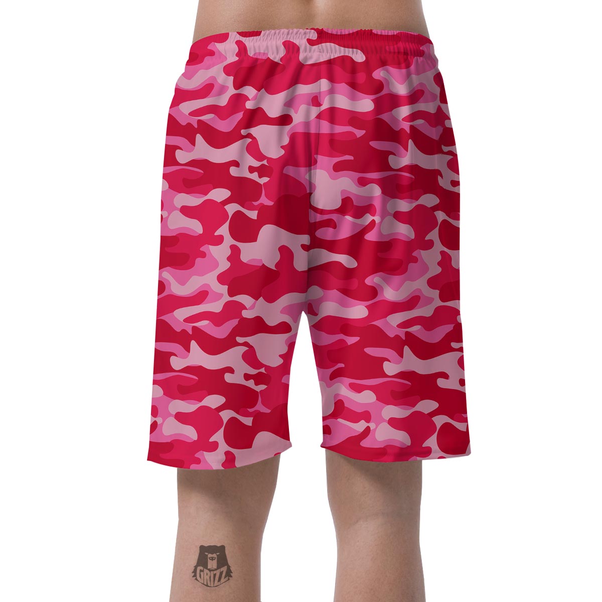 Pink Camo Print Men's Shorts-grizzshop