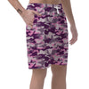 Pink Camouflage Print Men's Shorts-grizzshop