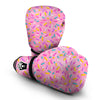 Pink Candy Pattern Print Boxing Gloves-grizzshop