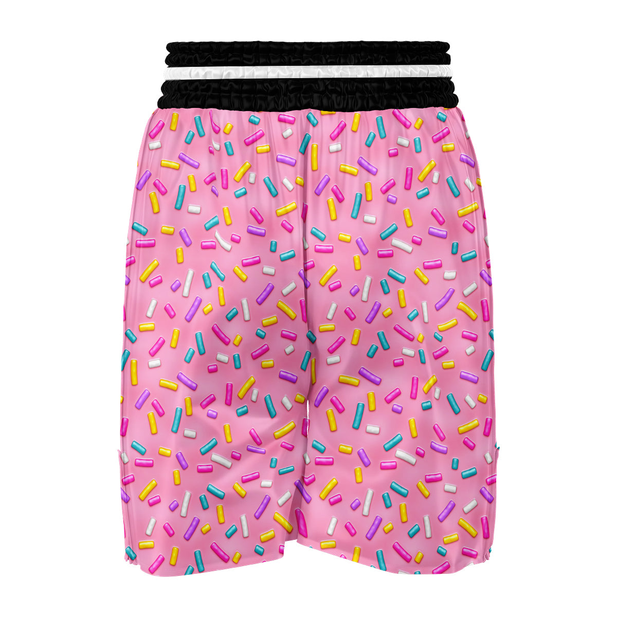 Pink Candy Pattern Print Boxing Shorts-grizzshop