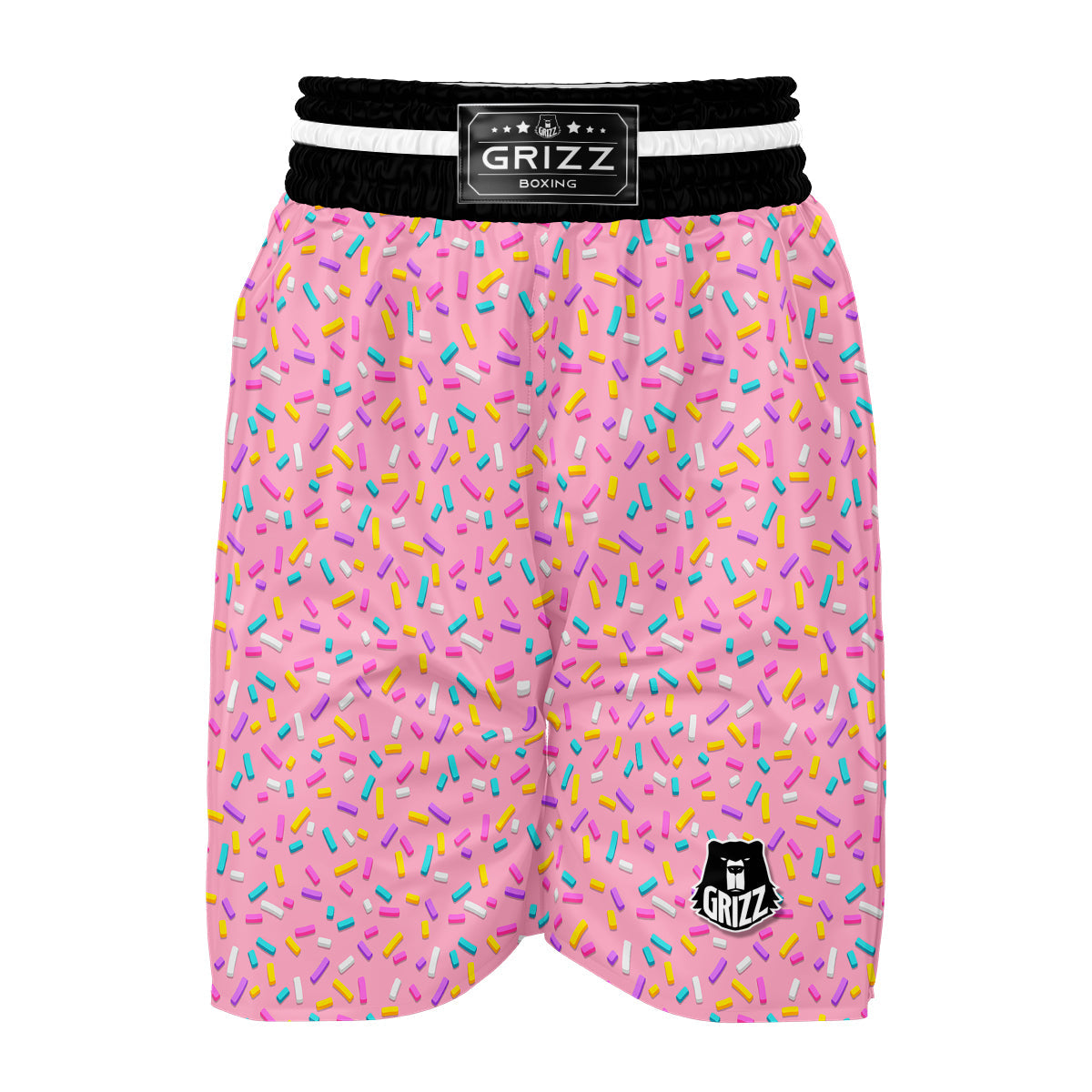 Pink Candy Sprinkles Sweet Print Pattern Boxing Shorts-grizzshop