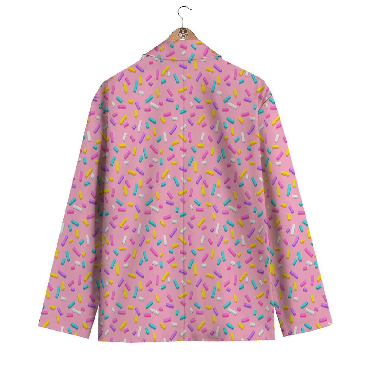Pink Candy Sprinkles Sweet Print Pattern Men's Blazer-grizzshop