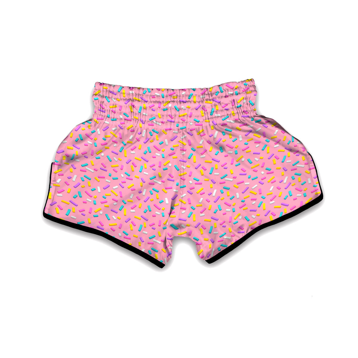 Pink Candy Sprinkles Sweet Print Pattern Muay Thai Boxing Shorts-grizzshop