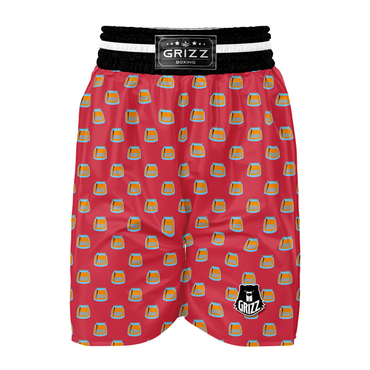 Pink Canning Print Pattern Boxing Shorts-grizzshop