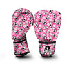 Pink Cartoon Cow Pattern Print Boxing Gloves-grizzshop