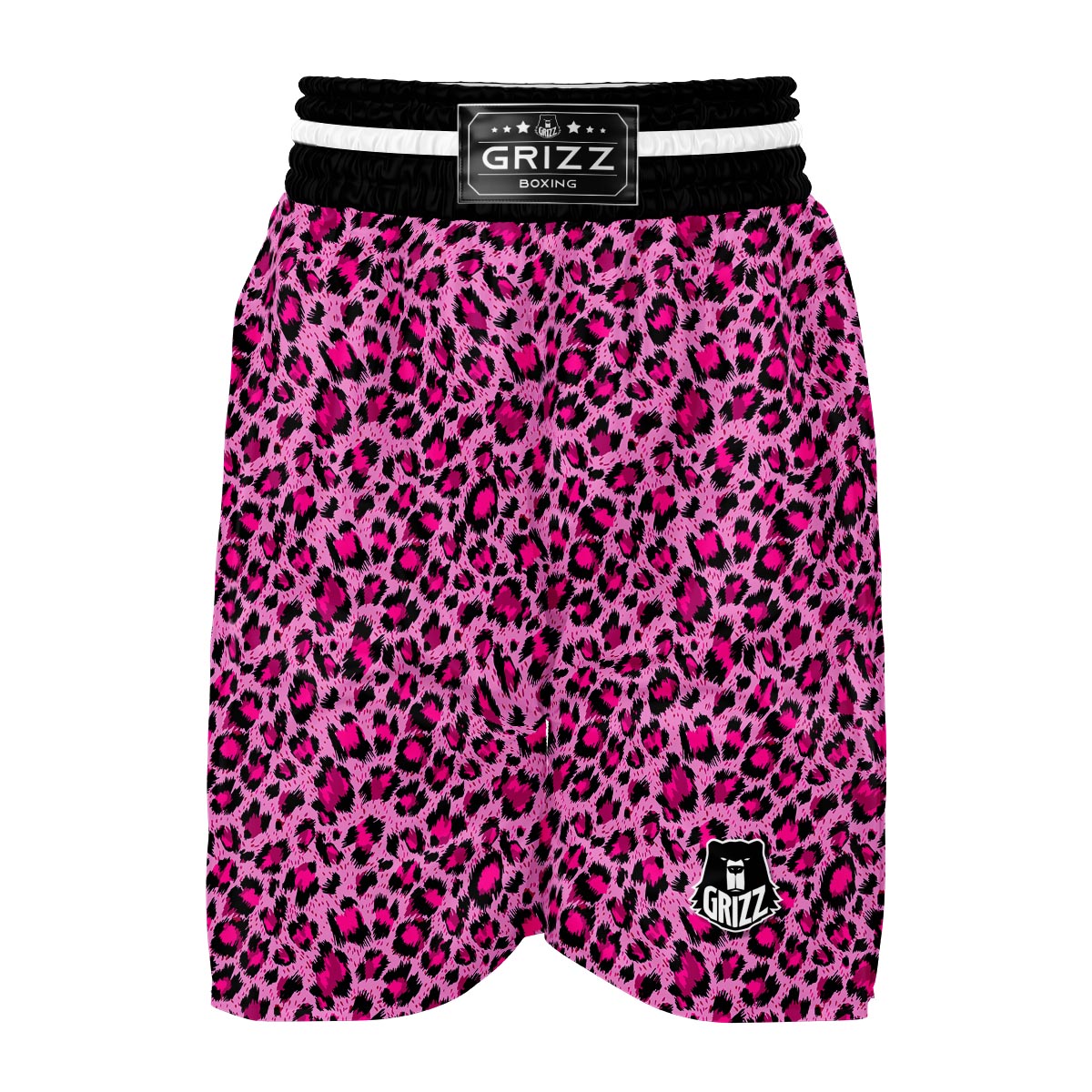 Pink Cheetah Leopard Pattern Print Boxing Shorts-grizzshop
