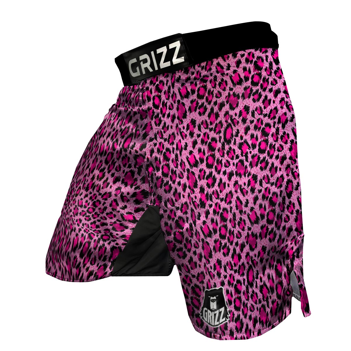 Pink Cheetah Leopard Pattern Print MMA Shorts-grizzshop