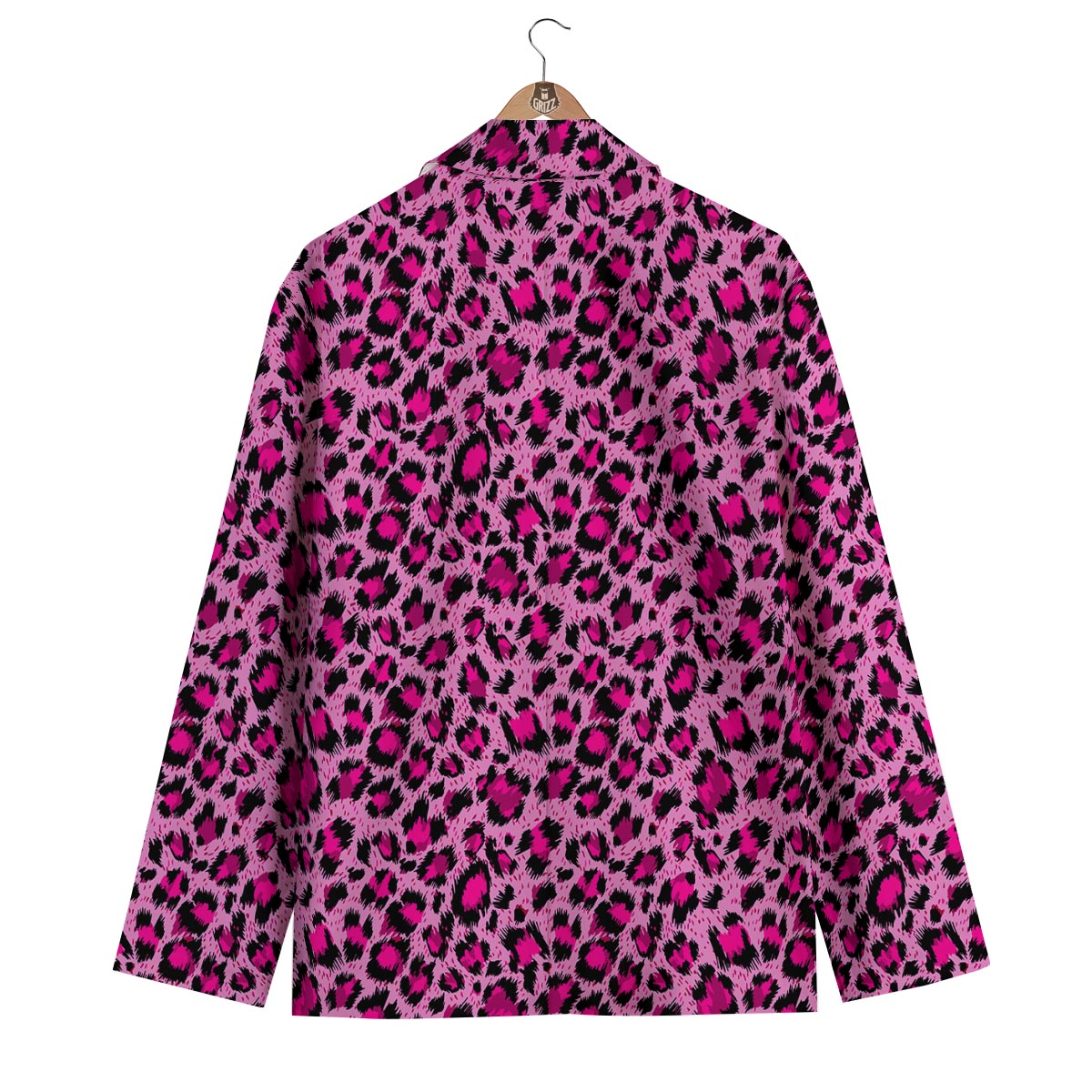 Pink Cheetah Leopard Pattern Print Men's Blazer-grizzshop