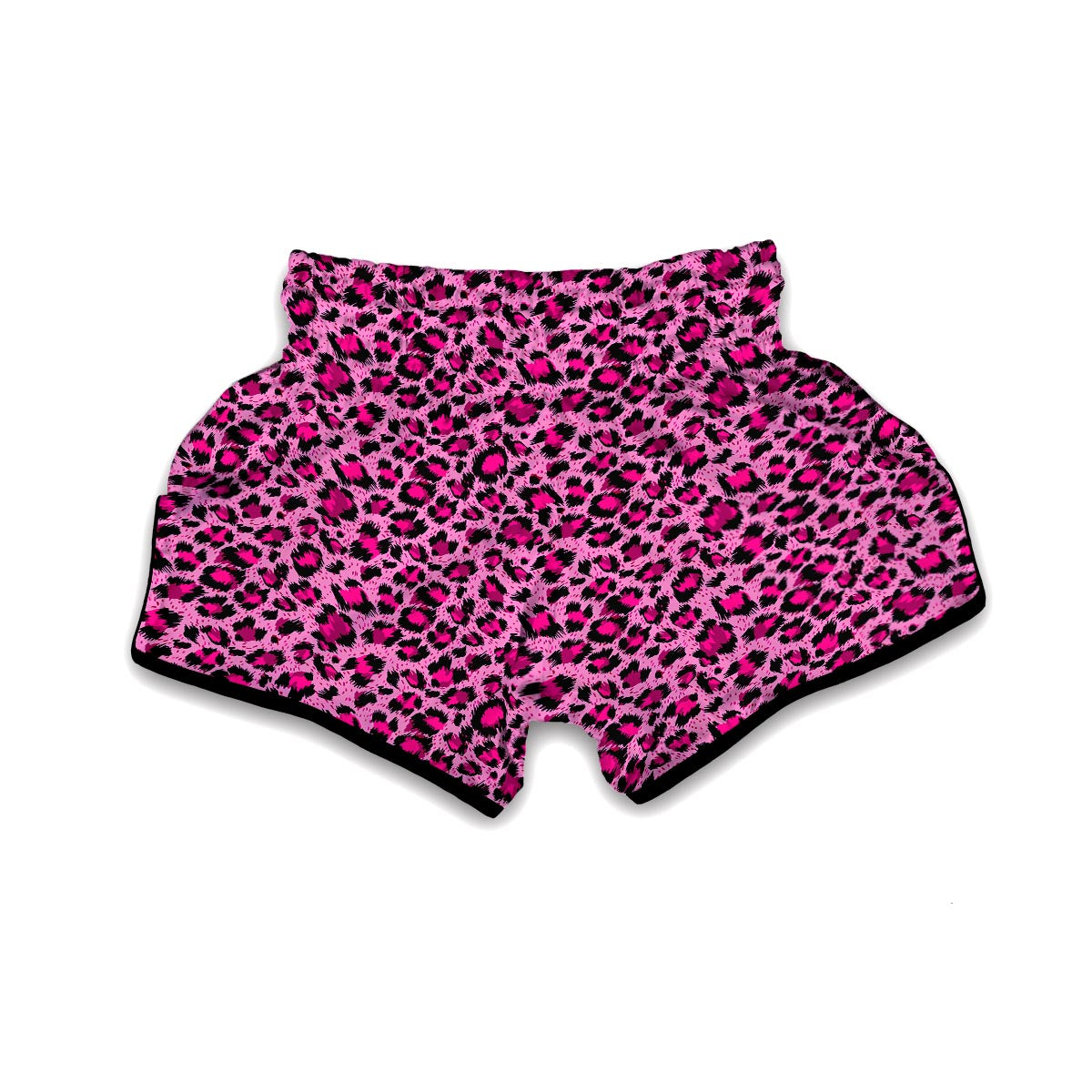 Pink Cheetah Leopard Pattern Print Muay Thai Boxing Shorts-grizzshop