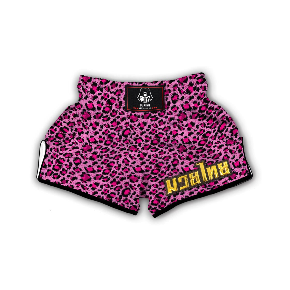 Pink Cheetah Leopard Pattern Print Muay Thai Boxing Shorts-grizzshop