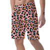 Pink Cheetah Print Men's Shorts-grizzshop