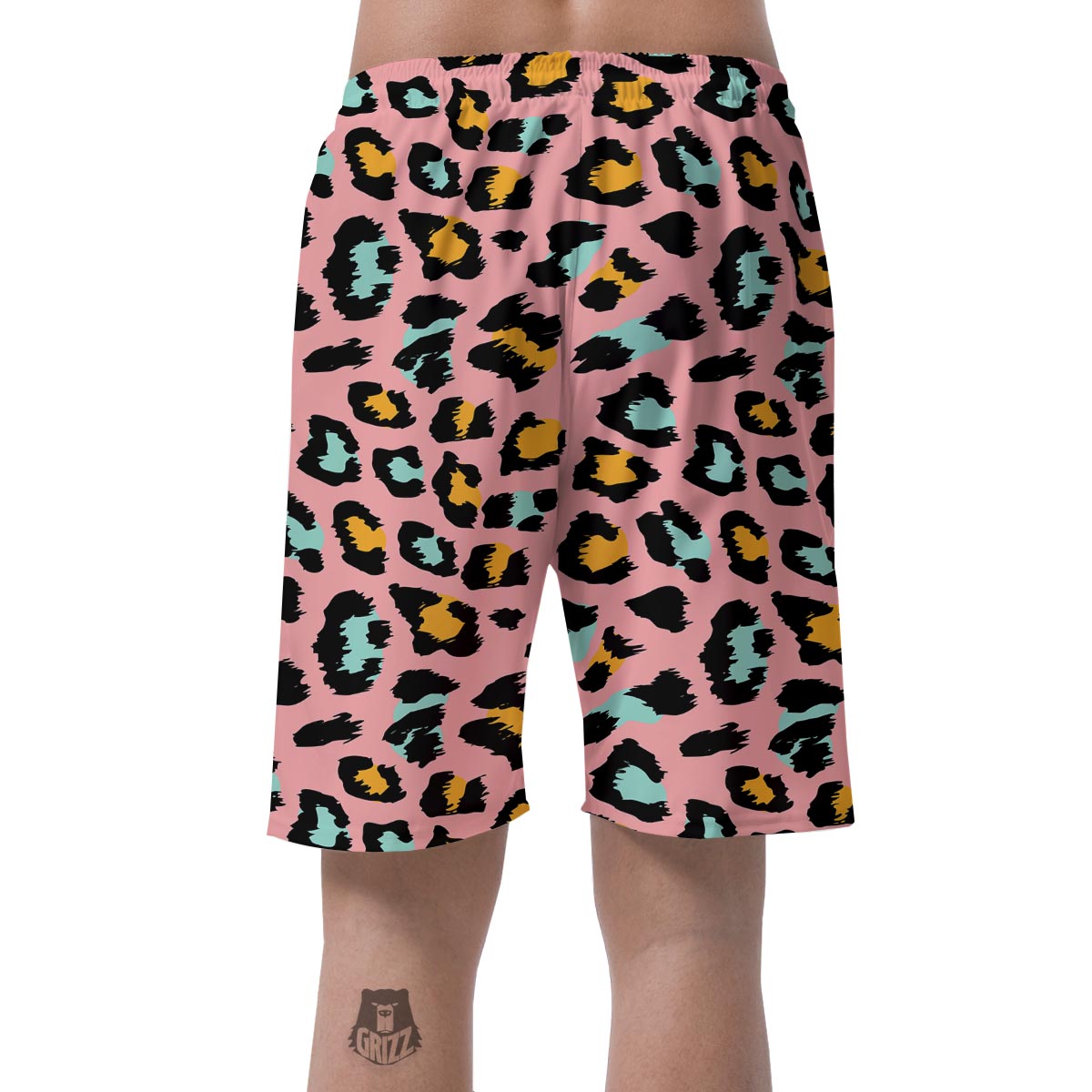 Pink Cheetah Print Men's Shorts-grizzshop