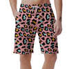 Pink Cheetah Print Men's Shorts-grizzshop