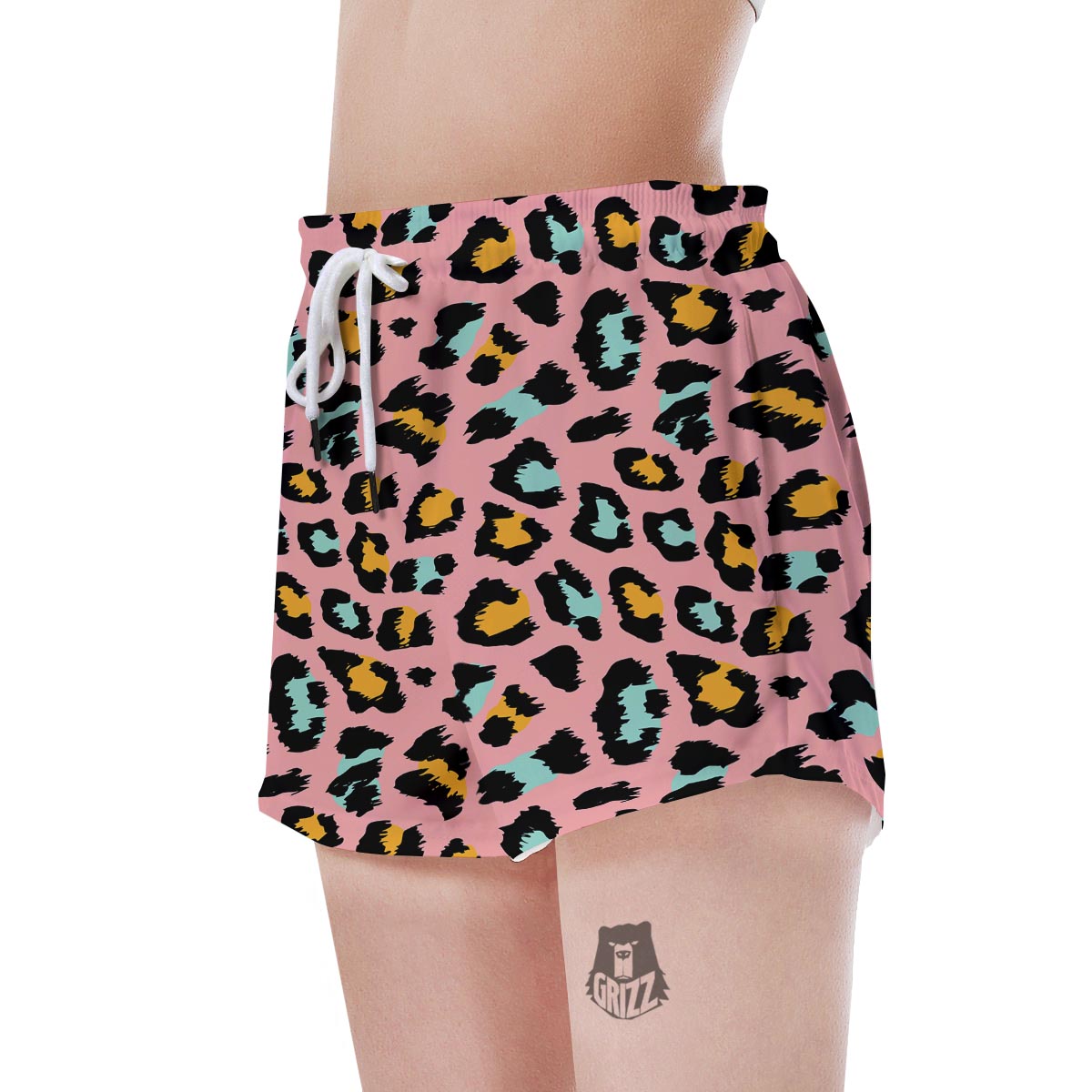 Pink Cheetah Print Women's Shorts-grizzshop