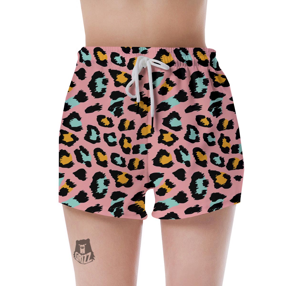 Pink Cheetah Print Women's Shorts-grizzshop