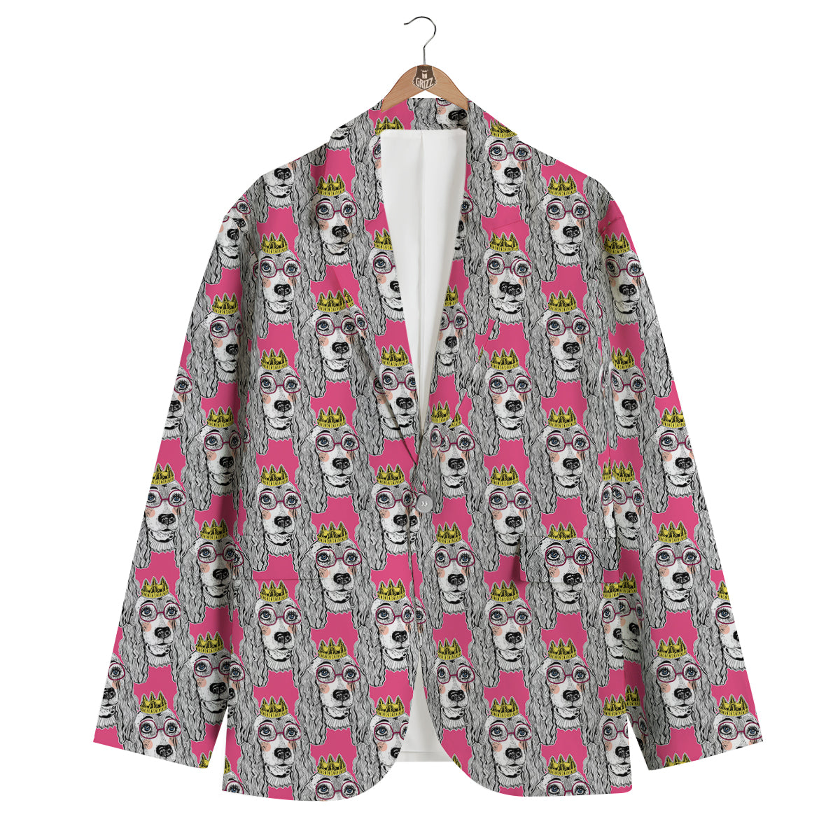 Pink Cocker spaniel Print Pattern Men's Blazer-grizzshop