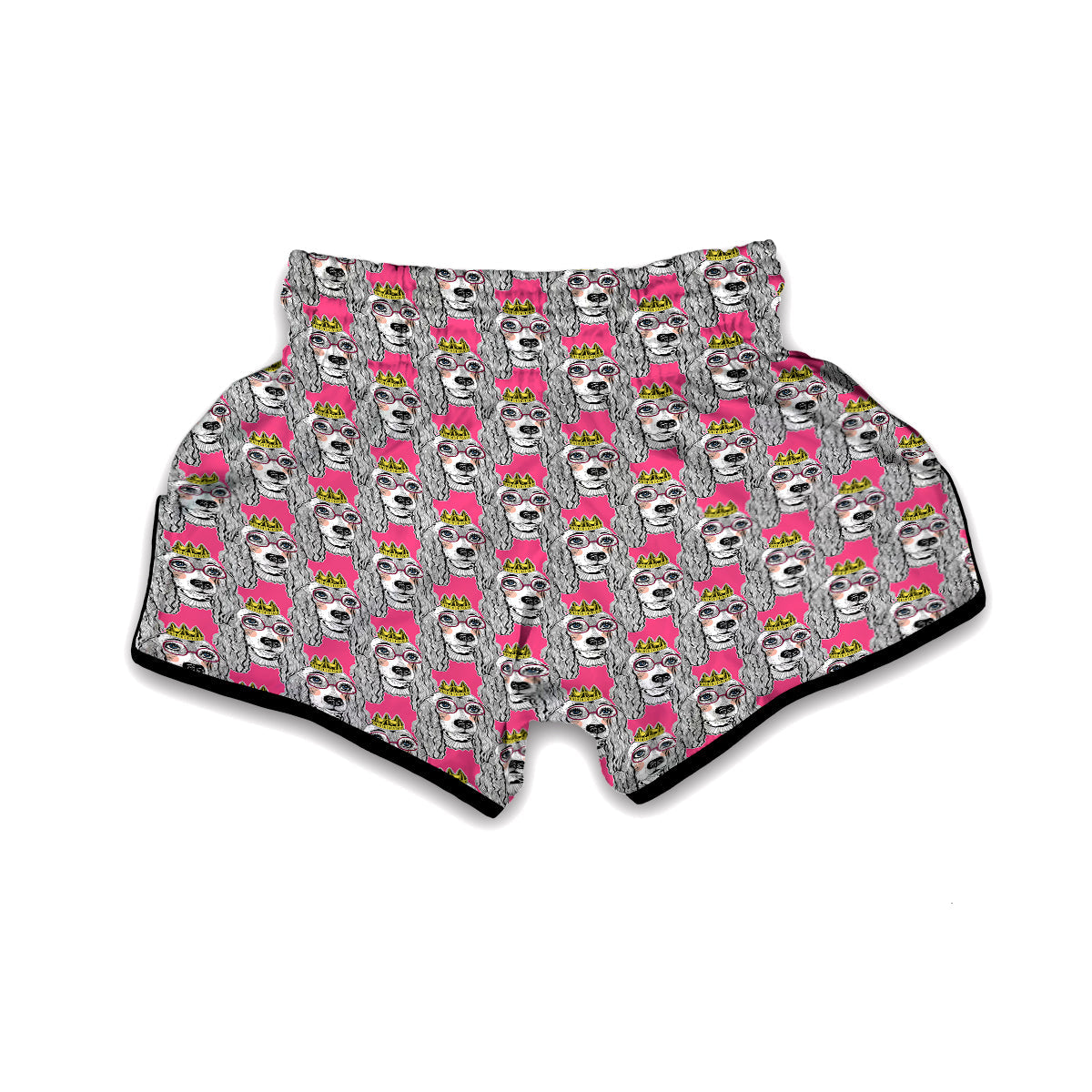 Pink Cocker spaniel Print Pattern Muay Thai Boxing Shorts-grizzshop