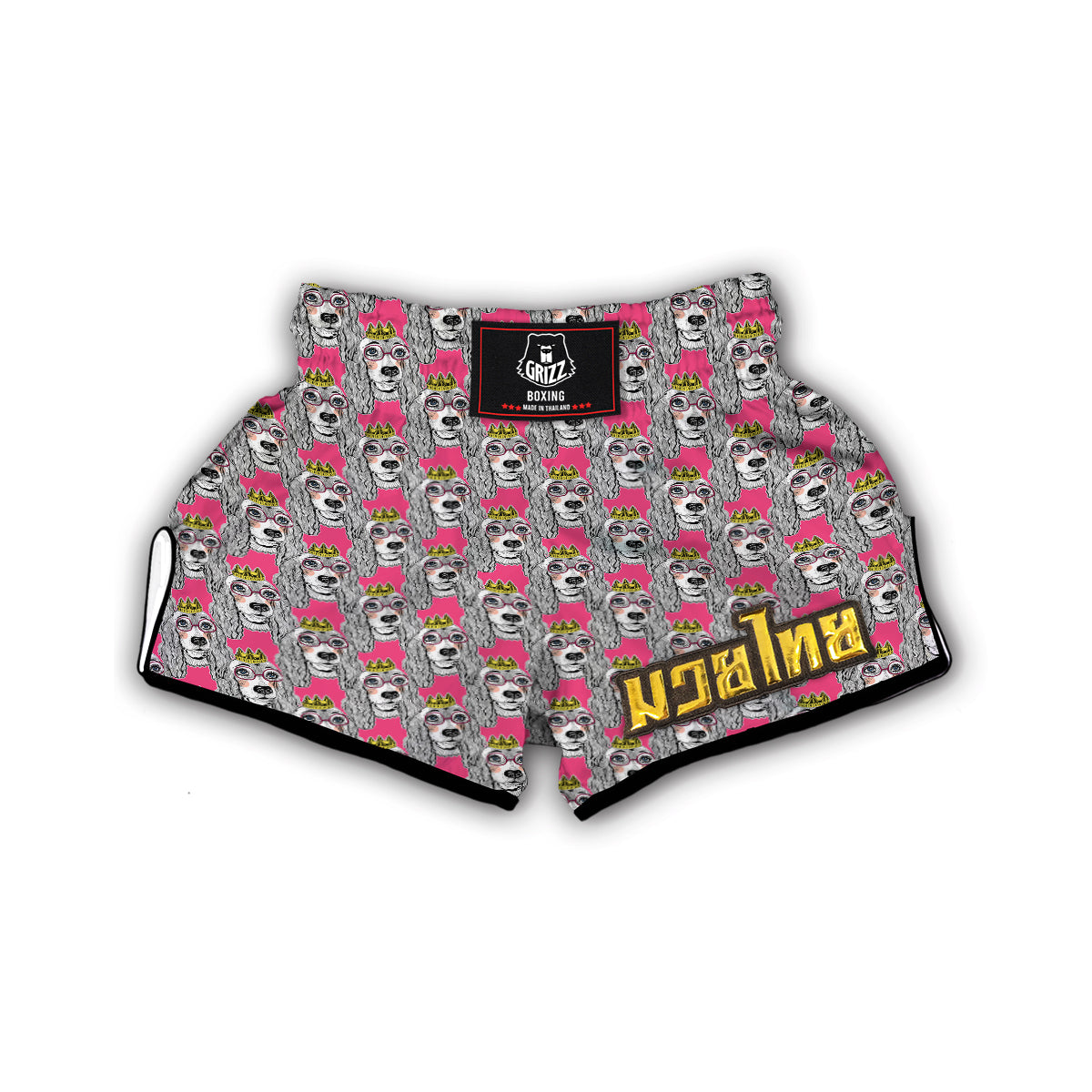 Pink Cocker spaniel Print Pattern Muay Thai Boxing Shorts-grizzshop