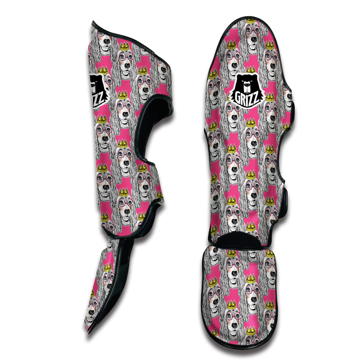 Pink Cocker spaniel Print Pattern Muay Thai Shin Guards-grizzshop