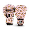 Pink Corgi Pattern Print Boxing Gloves-grizzshop