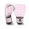 Pink Cow Pattern Print Boxing Gloves-grizzshop