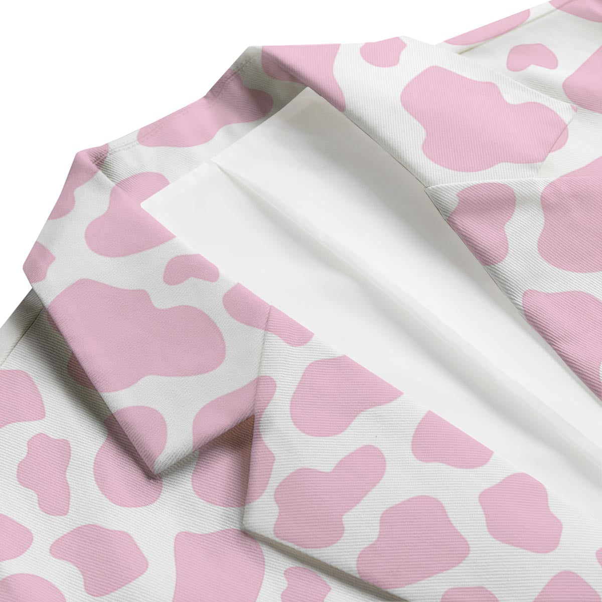 Pink Cow Pattern Print Men's Blazer-grizzshop