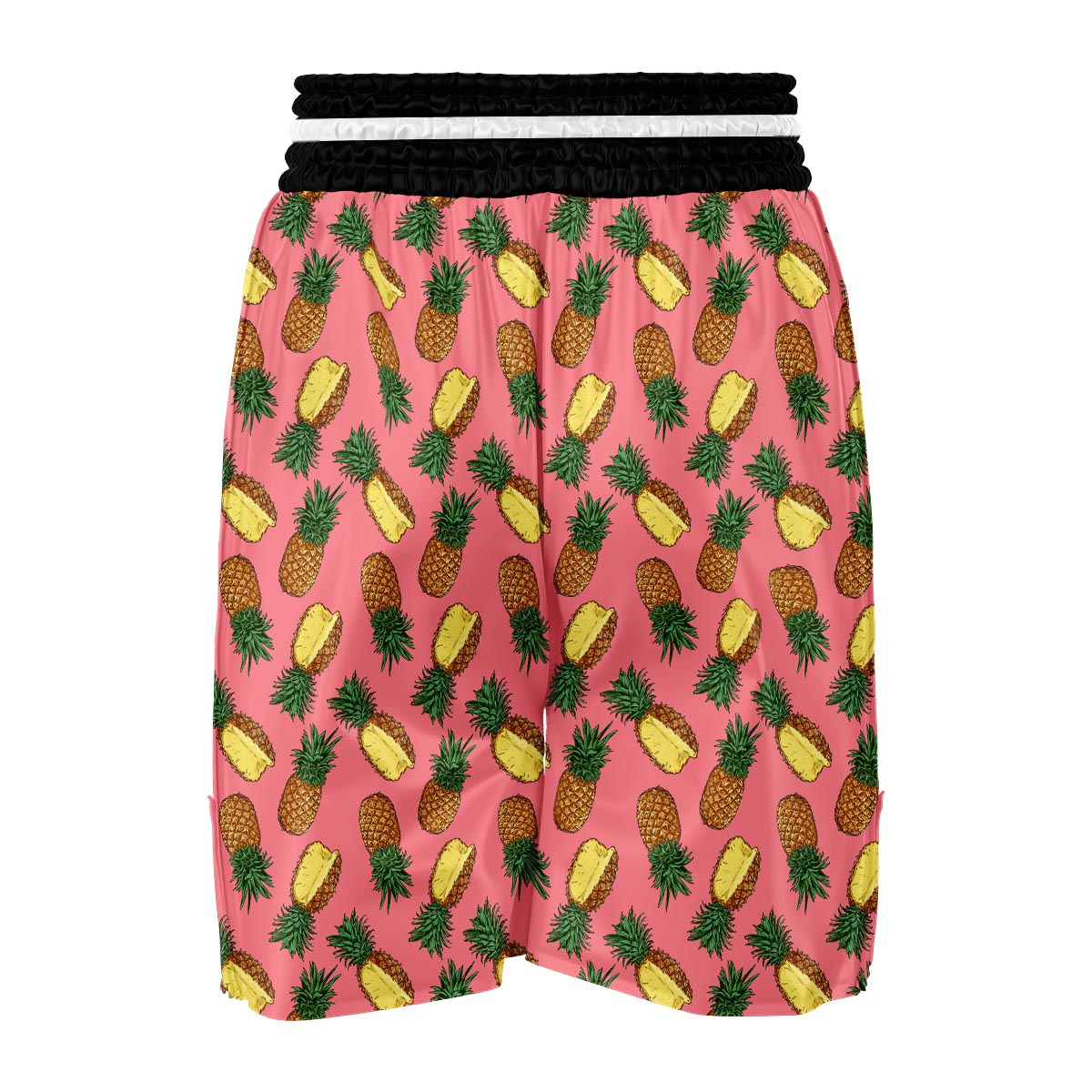 Pink Cutting Pineapple Print Boxing Shorts-grizzshop