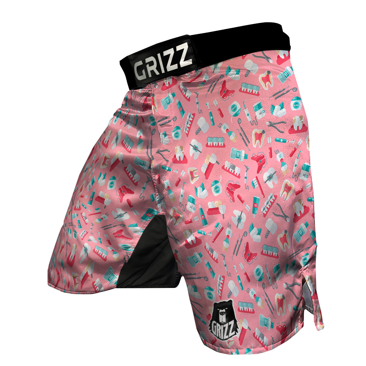 Pink Dental Equipment Dentist Print Pattern MMA Shorts-grizzshop