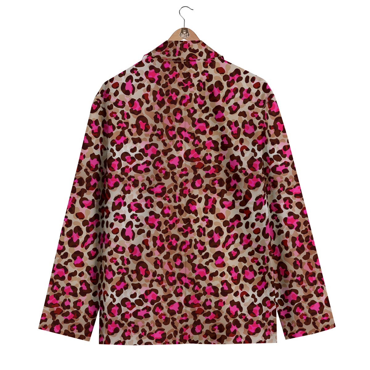 Pink Dot Cheetah Leopard Pattern Print Men's Blazer-grizzshop