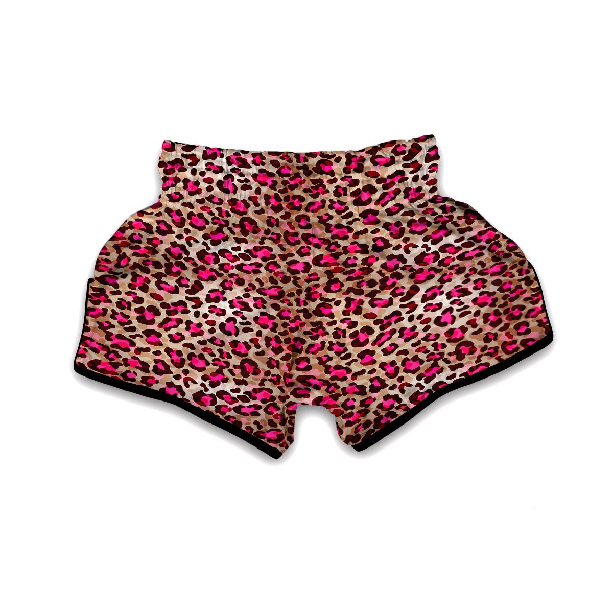Pink Dot Cheetah Leopard Pattern Print Muay Thai Boxing Shorts-grizzshop