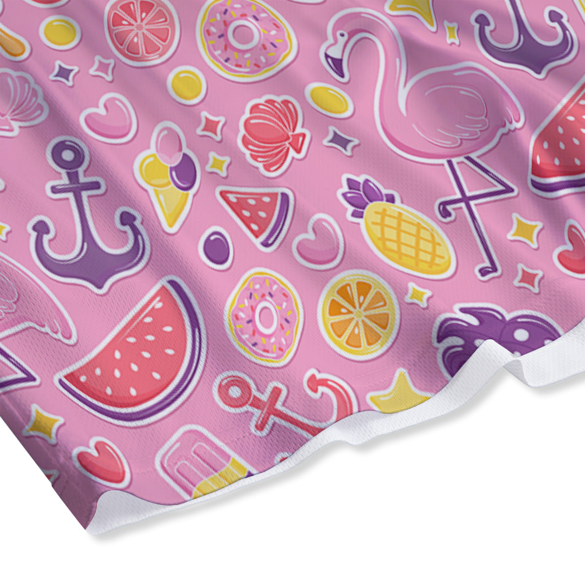 Popcorn Cute Print Pattern Mesh Shorts