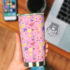 Pink Flamingo Summer Beach Print Pattern Tumbler-grizzshop