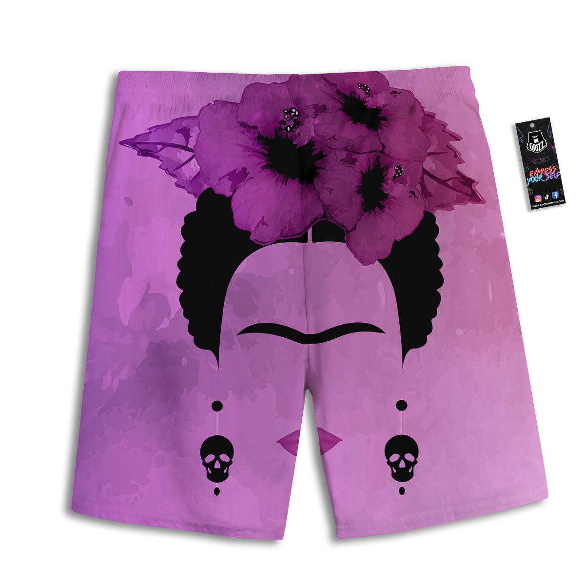 Polka Dot White And Pink Print Pattern Men's Athletic Shorts