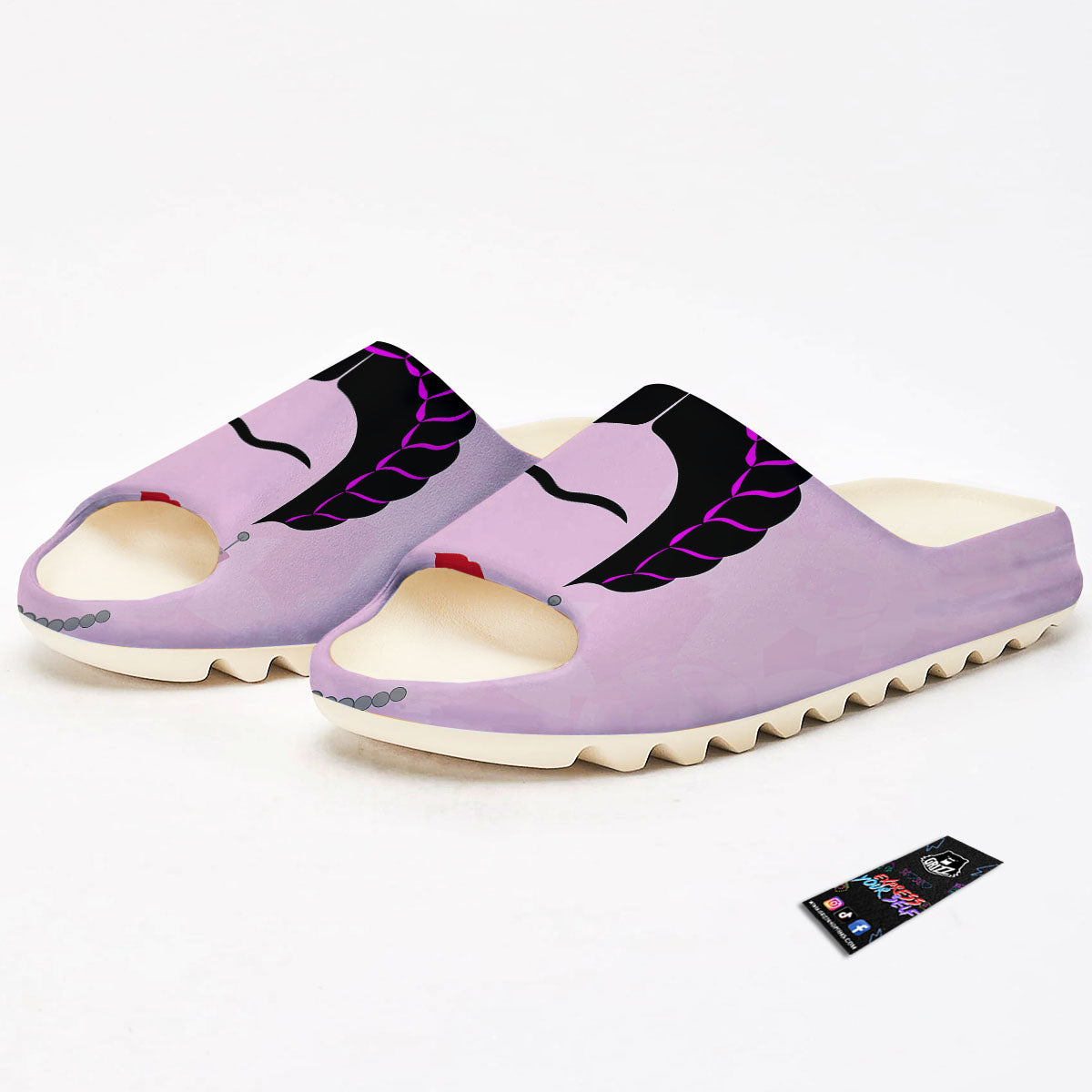 Pink Flower And Frida Kahlo Print Sandals-grizzshop