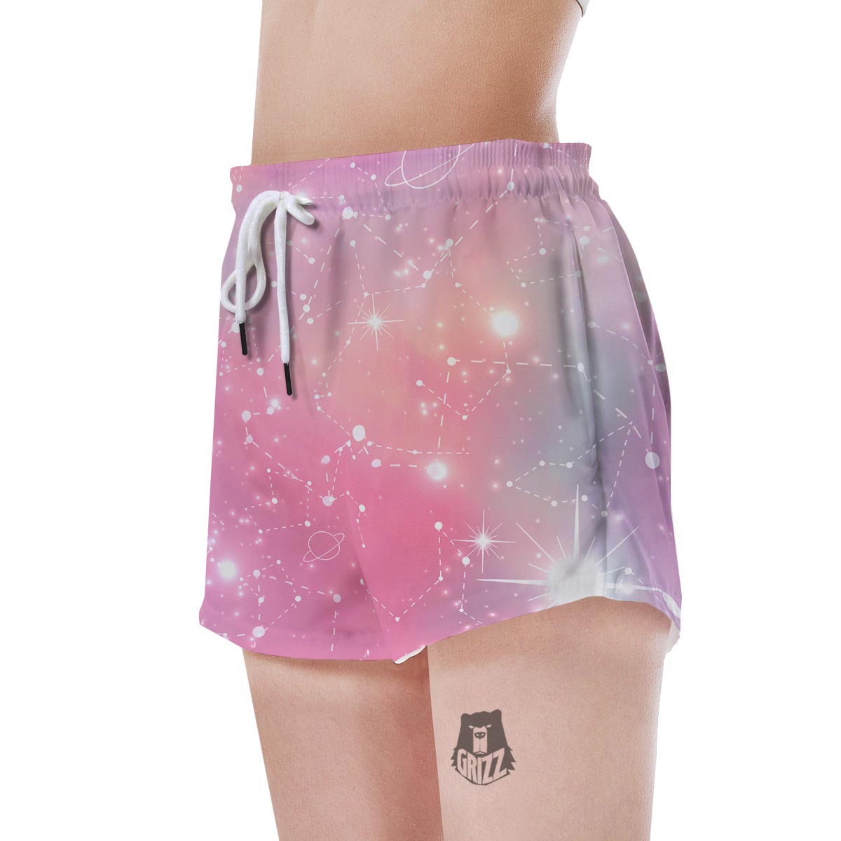 Pink Galaxy Stardust Women's Shorts-grizzshop