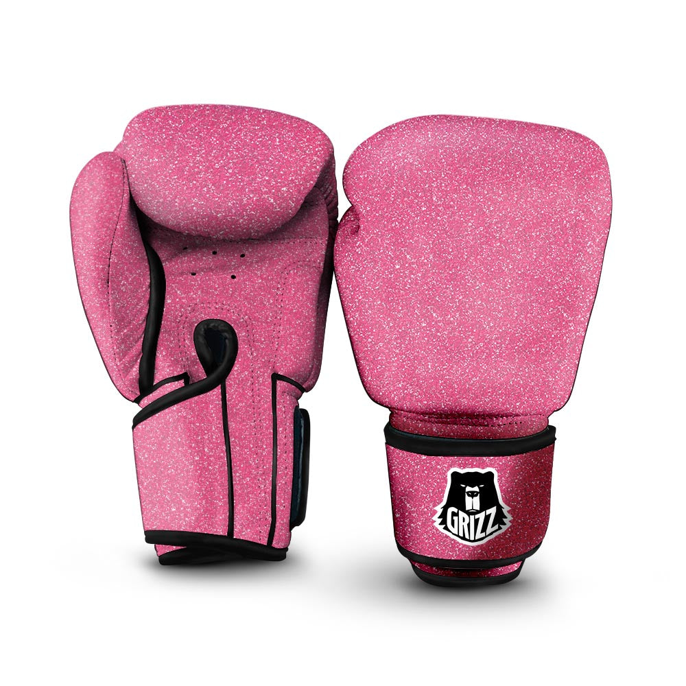 Pink Glitter Artwork Print Boxing Gloves-grizzshop