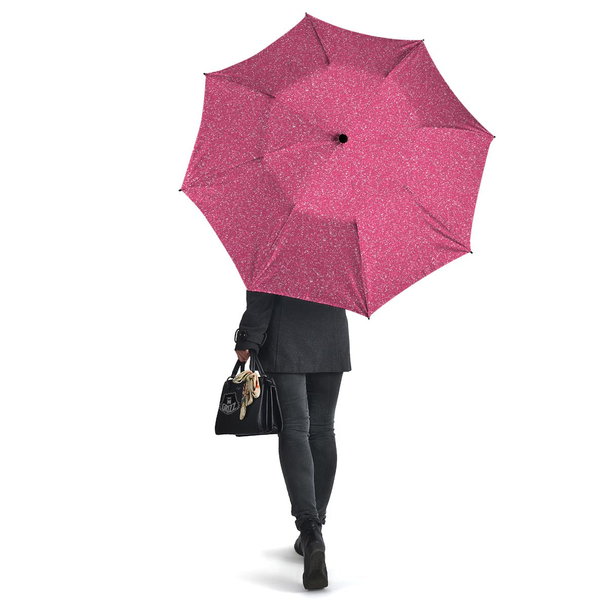 Pink Glitter Artwork Print Umbrella-grizzshop