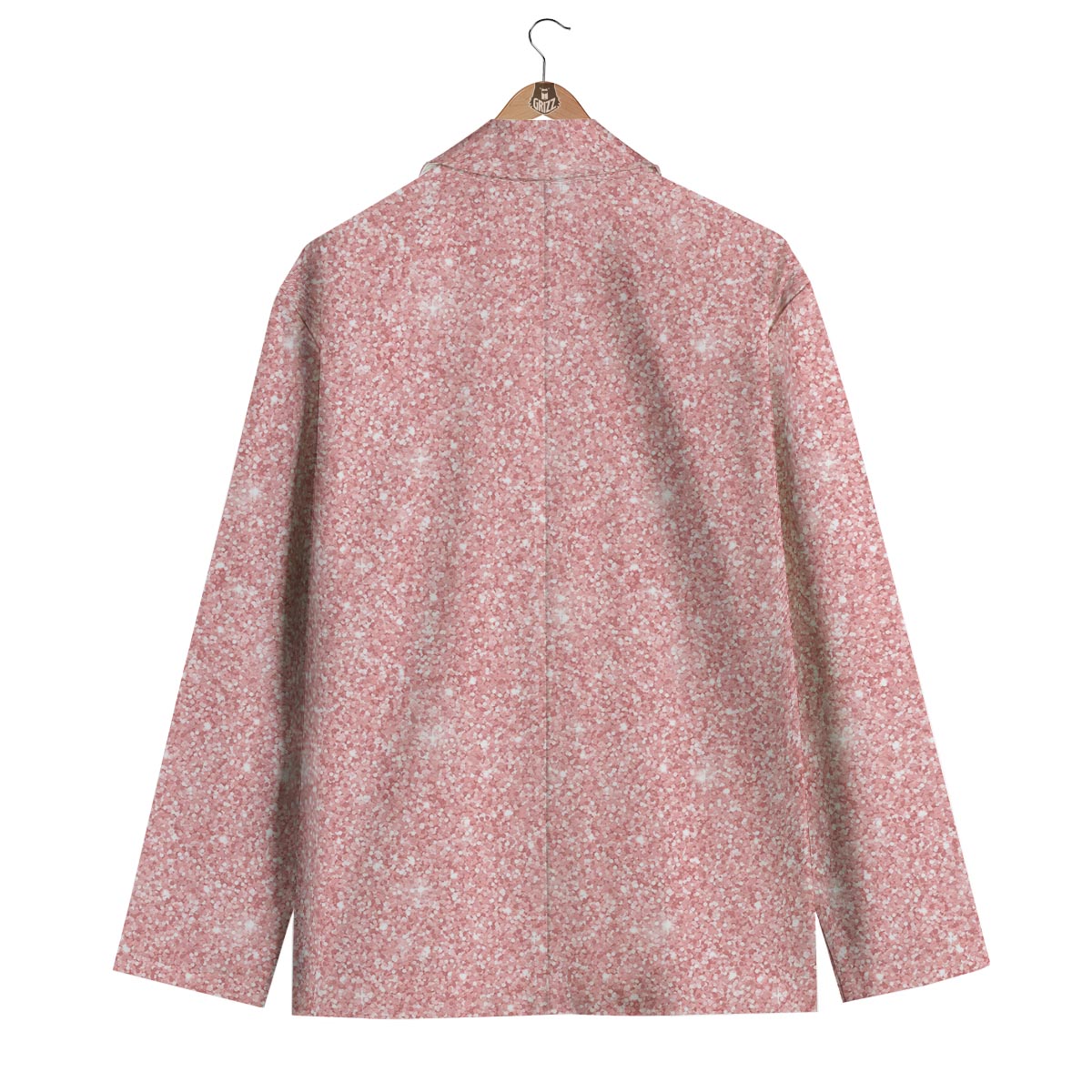 Pink Glitter Pattern Print Men's Blazer-grizzshop