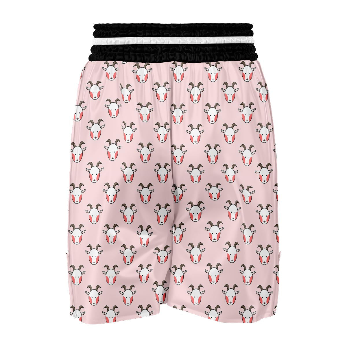 Pink Goat Sheep Pattern Print Boxing Shorts-grizzshop
