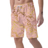 Pink Gold Marble Men's Shorts-grizzshop