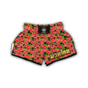 Pink Grapefruit Sliced Print Pattern Muay Thai Boxing Shorts-grizzshop