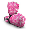 Pink Hair Stylist Pattern Print Boxing Gloves-grizzshop