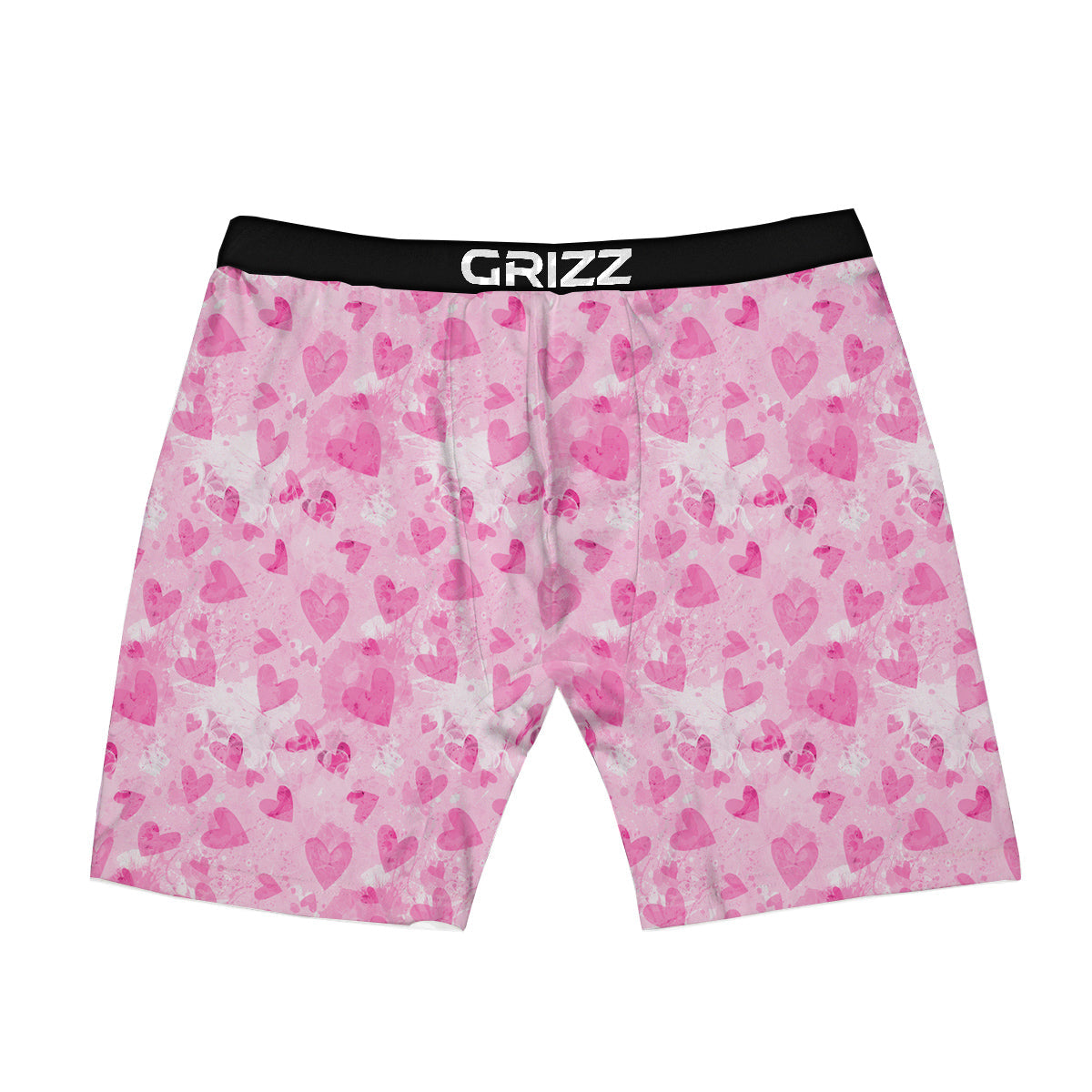 Pink Heart Cute Print Pattern Boxer Briefs-grizzshop
