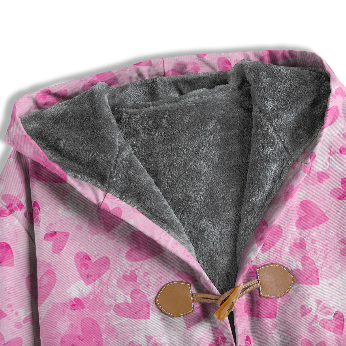 Pink Heart Cute Print Pattern Men's Windbreaker Jacket-grizzshop