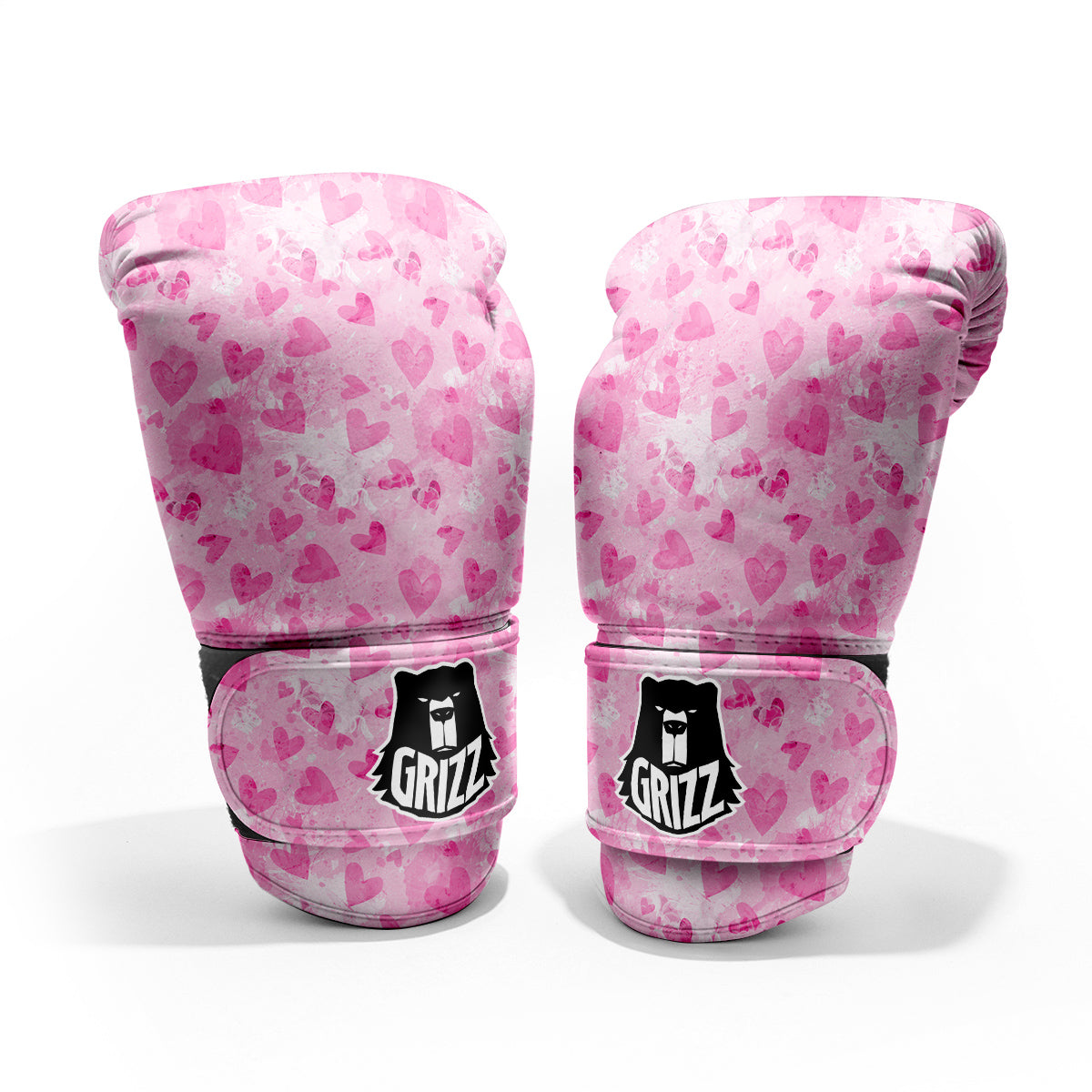 Pink Heart Cute Print Pattern Pro Boxing Glove